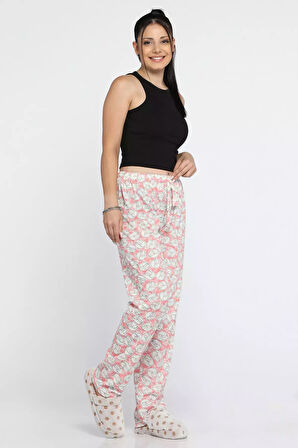 Kadın Beli Lastikli Desenli Pijama Altı