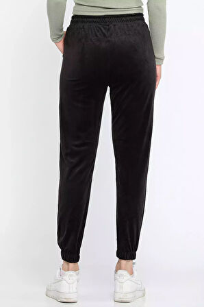 Kadın Kadife Ön Çimalı Paça Lastikli Pantolon