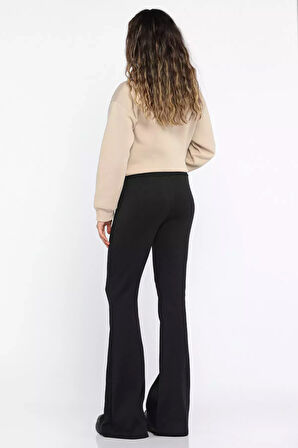 Kadın Yüksel Bel İspanyol Paça Pantolon