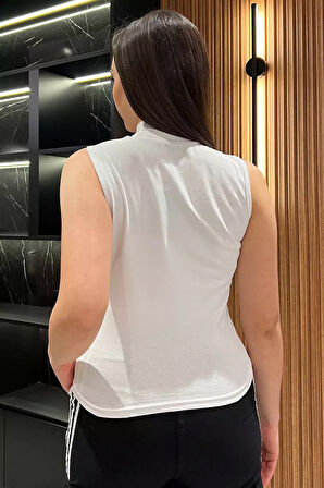 Balıkçı Yaka Sıfır Kol Body Bluz