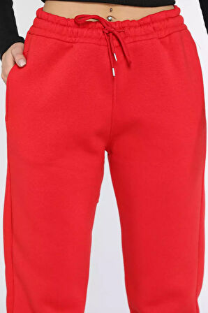 Şardonlu Üç İplik Paça Lastikli Joger Eşofman Altı