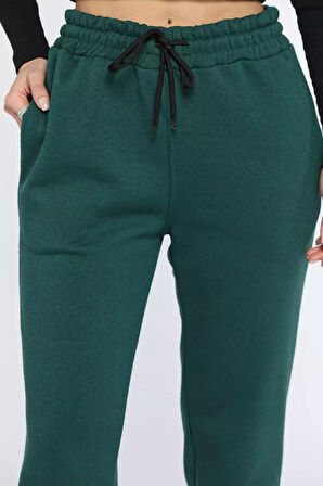 Şardonlu Üç İplik Paça Lastikli Joger Eşofman Altı