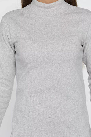 Yarım Balıkçı Yaka Fitilli Body Bluz