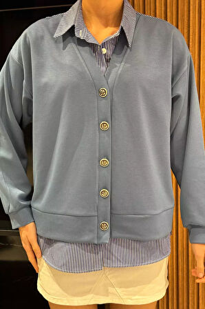 Kadın Hırka Kombinli Gömlek