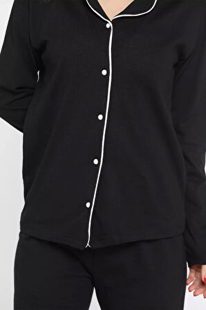 Düğmeli Kadın Pijama Takımı