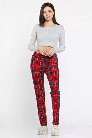 Kadın Ekose Desenli Pijama Altı