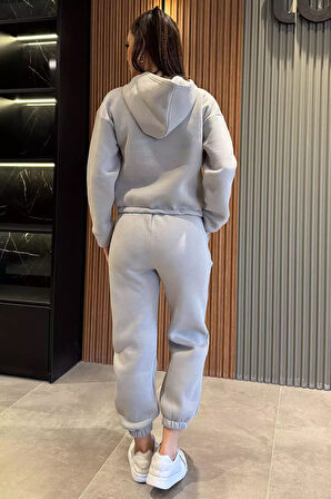 Kadın Üç İplik Şardonlu Eşofman Takımı