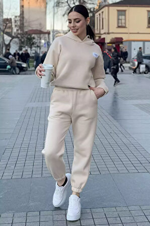 Kadın Üç İplik Şardonlu Eşofman Takımı