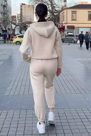 Kadın Üç İplik Şardonlu Eşofman Takımı