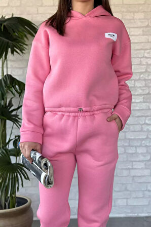 Kadın Üç İplik Şardonlu Eşofman Takımı