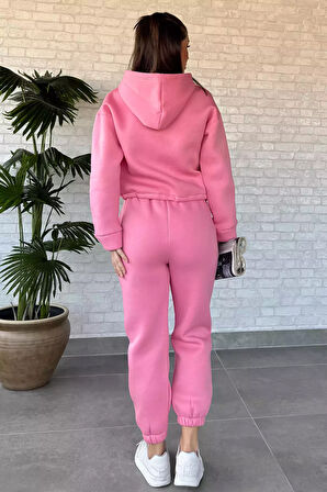 Kadın Üç İplik Şardonlu Eşofman Takımı