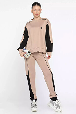 Kadın Renk Garnili Eşofman Takımı