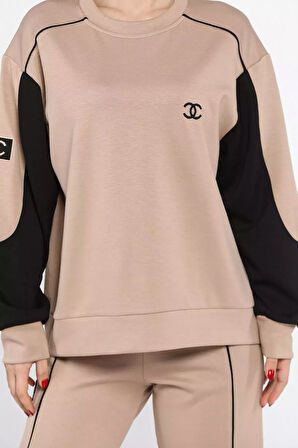 Kadın Renk Garnili Eşofman Takımı