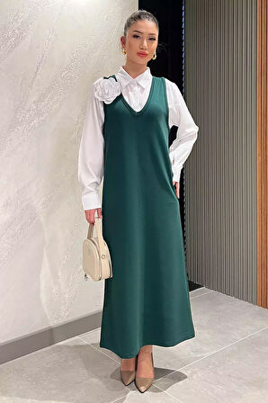 Kadın Gömlek Jile Kombin Elbise