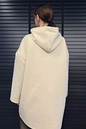 Kapüşonlu Fermuarlı Kadın Ceket