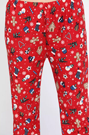 Kadın Desenli Polar Pijama Altı