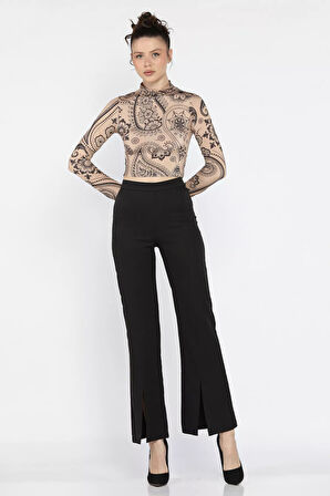 Kadın Paça Yırtmaçlı Tarz Pantolon