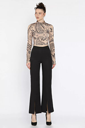 Kadın Paça Yırtmaçlı Tarz Pantolon