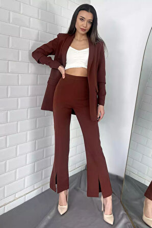 Kadın Paça Yırtmaçlı Tarz Pantolon