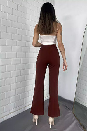 Kadın Paça Yırtmaçlı Tarz Pantolon