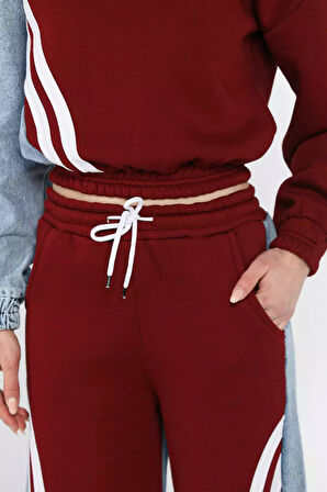 Kot Garnili Sweat Pantolon İkili Takım