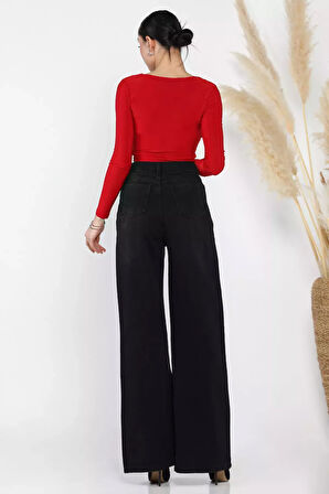 Kadın Palazzo Jean Kot Pantolon