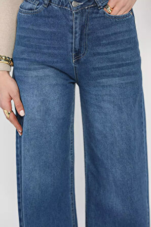 Kadın Palazzo Jean Kot Pantolon