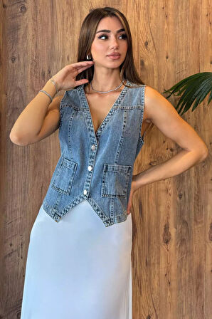 Cepli Kot Jean Yelek