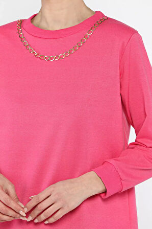 Kadın Bisiklet Yaka Aksesuar Detaylı Bluz