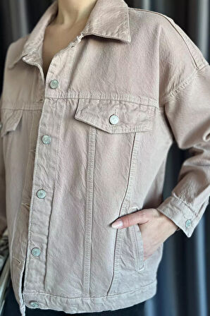 Oversize Kadın Jean Kot Ceket