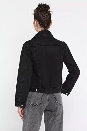 Kadın Slim Fit Jean Kot Ceket
