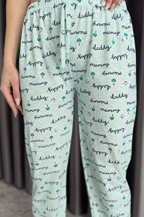 Kadın Bel Lastikli Desenli Pijama Altı