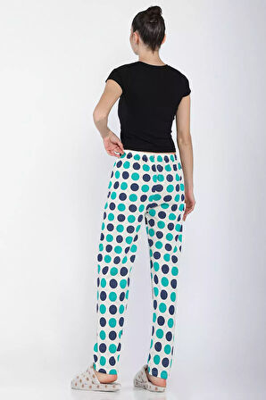 Kadın Puantiyeli Bel Lastikli Pijama Altı