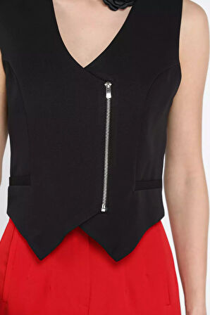 Kadın Fermuarlı Yelek