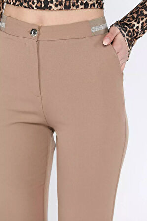 Bel Lastikli Kadın Kumaş Pantolon