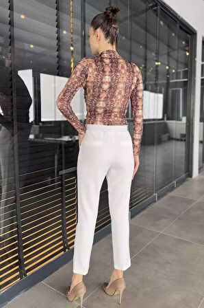 Bel Lastikli Kadın Kumaş Pantolon