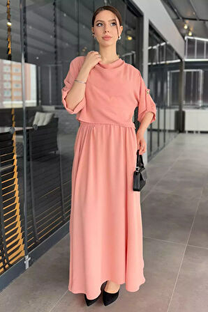 Degaje Yaka Kol Detaylı Cepli Kadın Bluz Etek İkili Takım