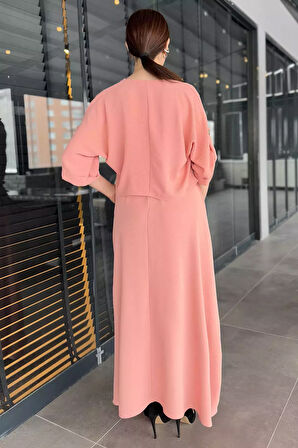 Degaje Yaka Kol Detaylı Cepli Kadın Bluz Etek İkili Takım