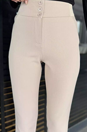 Bel Lastikli Kadın Kumaş Pantolon