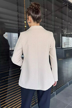 Taş Detaylı Kadın Tarz Blazer Ceket