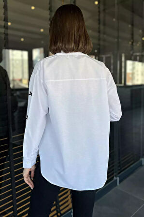 Kurdele Detaylı Kadın Gömlek