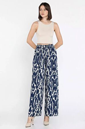 Bel Lastikli Viskon Yürüyüş Pantolonu