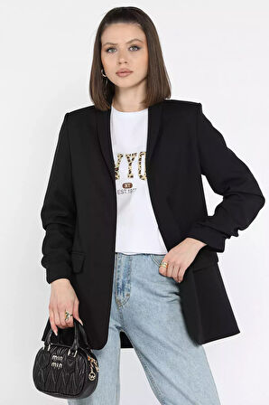 Kol Büzgülü Kadın Blazer Ceket