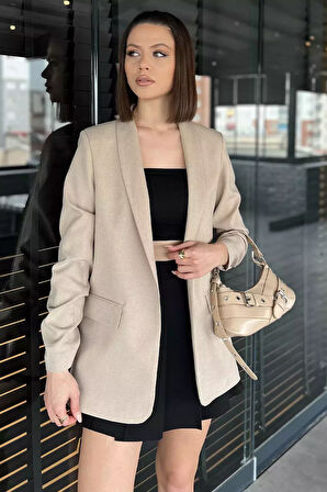 Kol Büzgülü Kadın Blazer Ceket