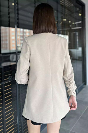 Kol Büzgülü Kadın Blazer Ceket
