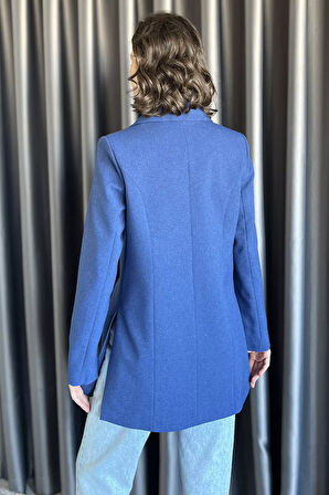 Yan Yırtmaçlı Astarlı Kadın Blazer Ceket