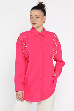 Omuz İncili Kadın Gömlek