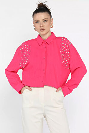 Omuz İncili Kadın Gömlek