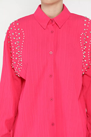 Omuz İncili Kadın Gömlek