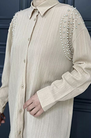 Omuz İncili Kadın Gömlek